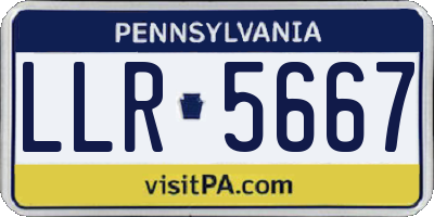 PA license plate LLR5667