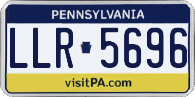 PA license plate LLR5696