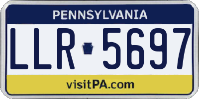 PA license plate LLR5697