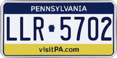 PA license plate LLR5702