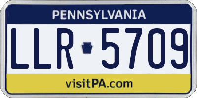 PA license plate LLR5709