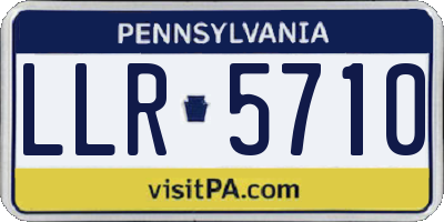PA license plate LLR5710
