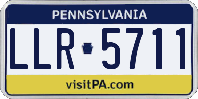 PA license plate LLR5711