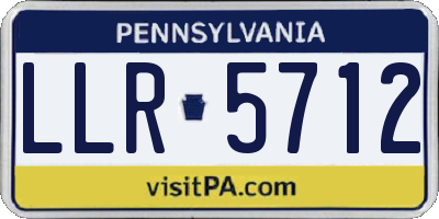 PA license plate LLR5712