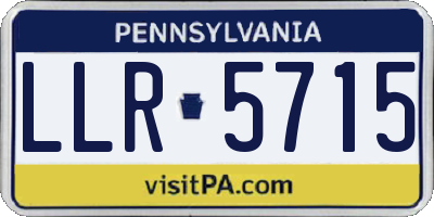 PA license plate LLR5715