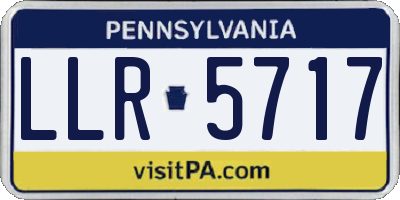 PA license plate LLR5717