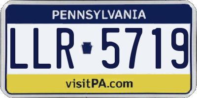 PA license plate LLR5719
