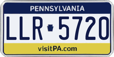 PA license plate LLR5720