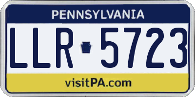 PA license plate LLR5723