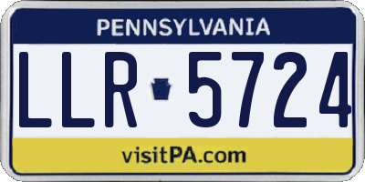 PA license plate LLR5724