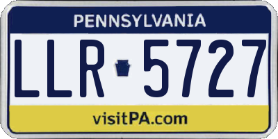 PA license plate LLR5727