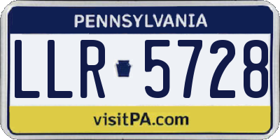 PA license plate LLR5728