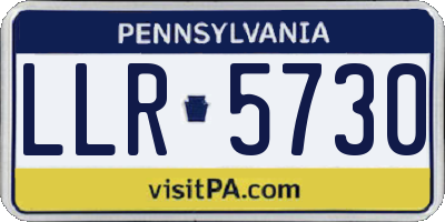 PA license plate LLR5730