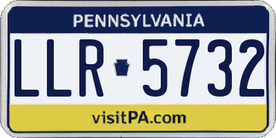 PA license plate LLR5732