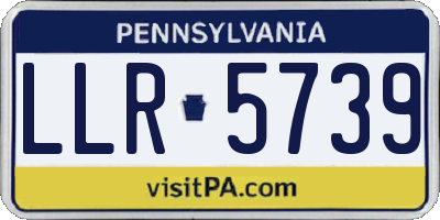 PA license plate LLR5739