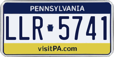 PA license plate LLR5741