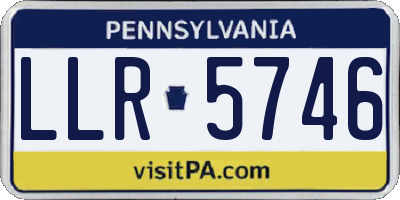 PA license plate LLR5746