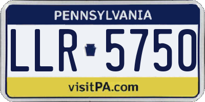 PA license plate LLR5750