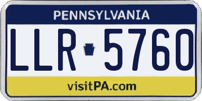 PA license plate LLR5760