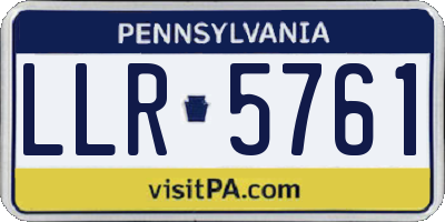 PA license plate LLR5761