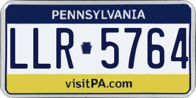 PA license plate LLR5764