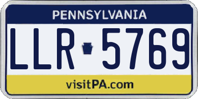 PA license plate LLR5769