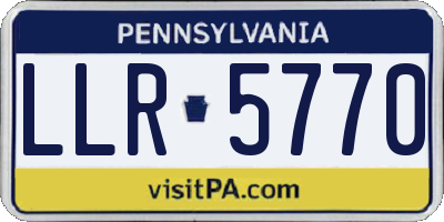 PA license plate LLR5770