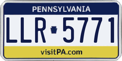 PA license plate LLR5771