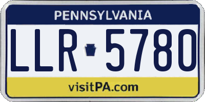 PA license plate LLR5780