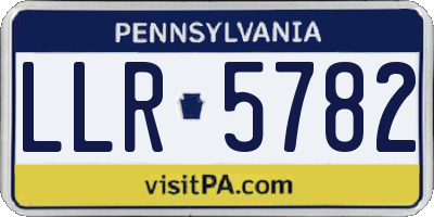 PA license plate LLR5782