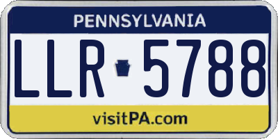 PA license plate LLR5788