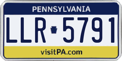 PA license plate LLR5791