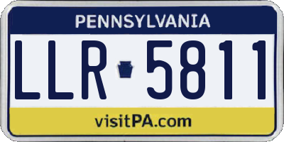PA license plate LLR5811