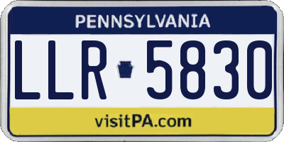 PA license plate LLR5830