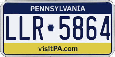 PA license plate LLR5864