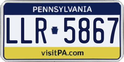 PA license plate LLR5867