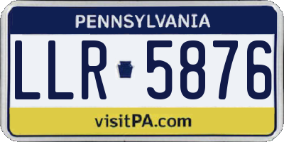 PA license plate LLR5876