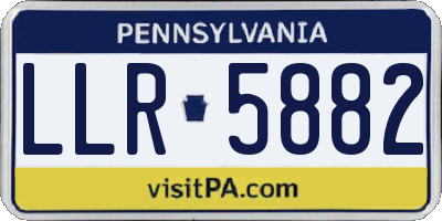 PA license plate LLR5882