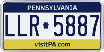 PA license plate LLR5887