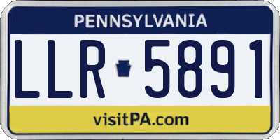 PA license plate LLR5891
