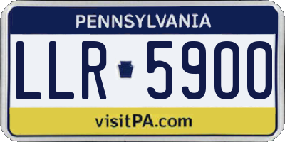 PA license plate LLR5900