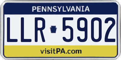 PA license plate LLR5902