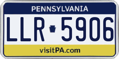 PA license plate LLR5906