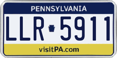 PA license plate LLR5911