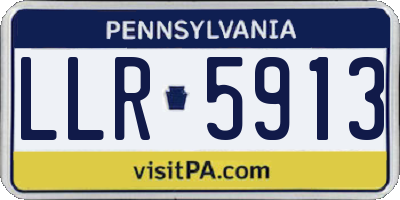 PA license plate LLR5913