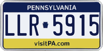 PA license plate LLR5915