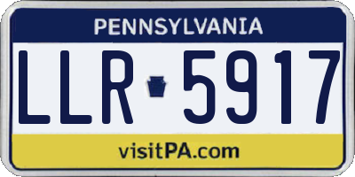 PA license plate LLR5917