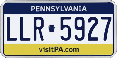 PA license plate LLR5927