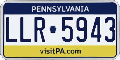 PA license plate LLR5943
