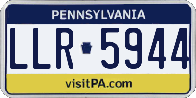 PA license plate LLR5944